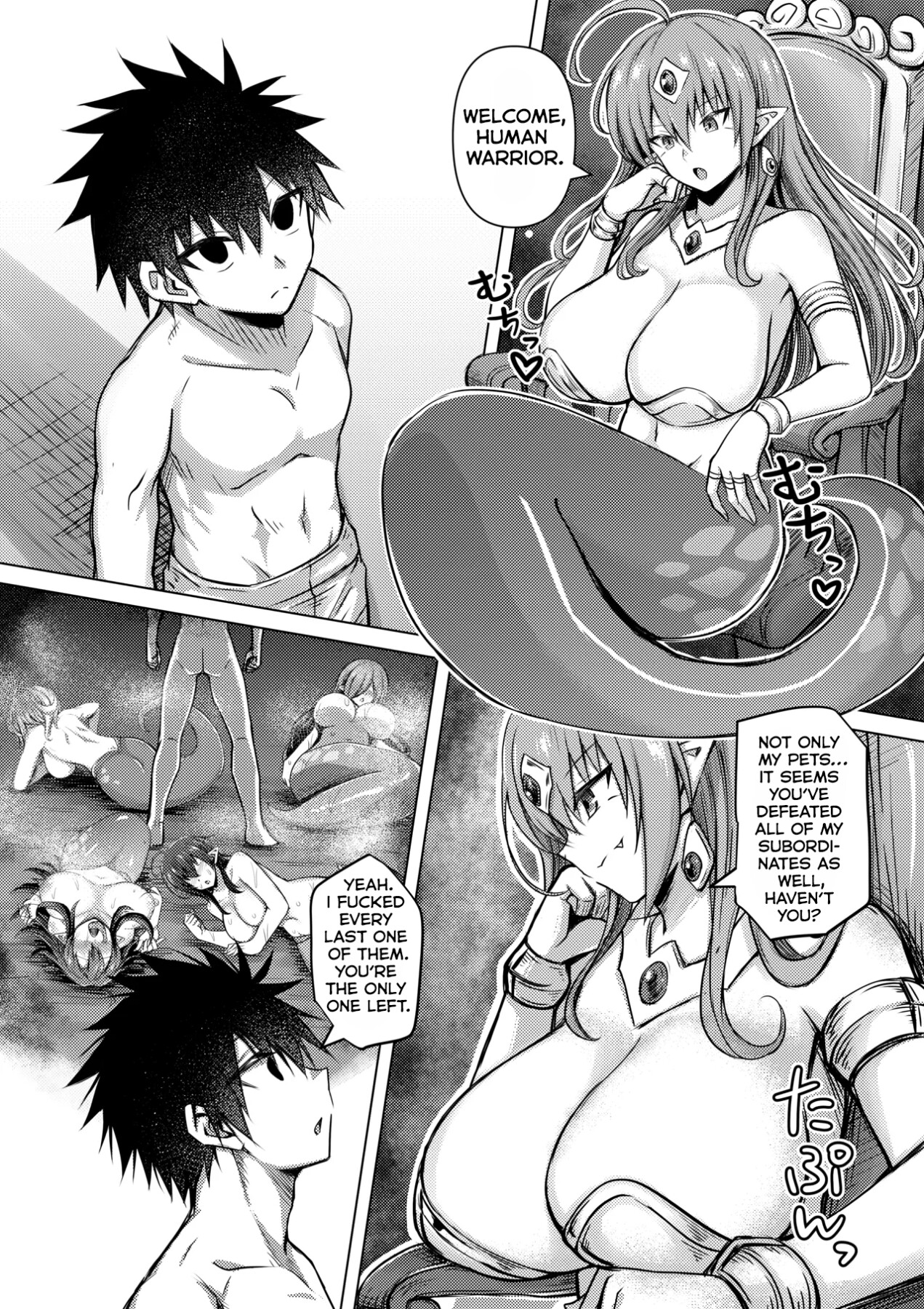 Hentai Manga Comic-Lamia Queen Impregnated by Human Boy-Read-2